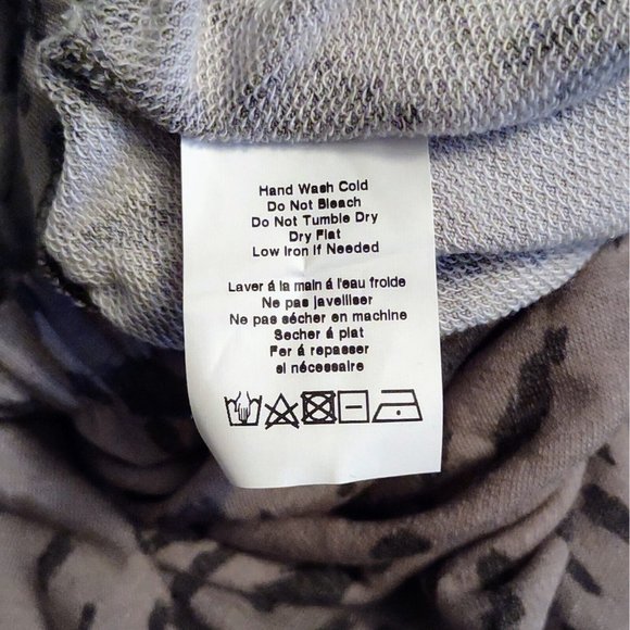 Lush Womens Top Size Medium Animal Print Funnel Cowl Mock Neck Crop Draw… - Picture 7 of 11